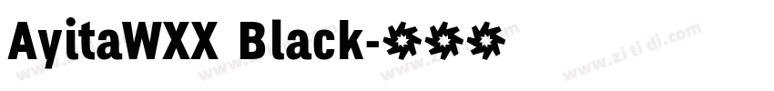 AyitaWXX Black字体转换